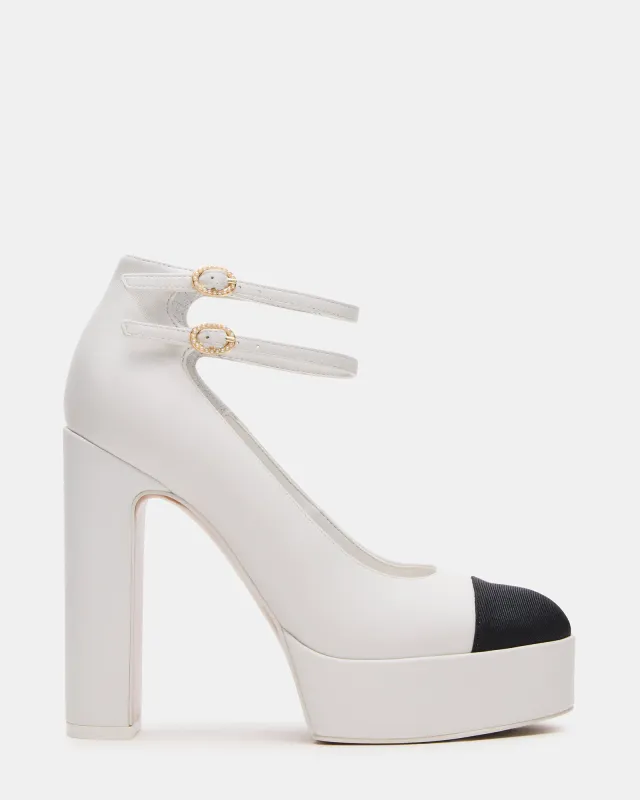PEYTON WHITE LEATHER - SM REBOOTED made by Steve Madden