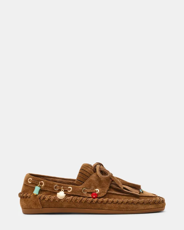 SAMUAL CHARM CHESTNUT SUEDE made by Steve Madden