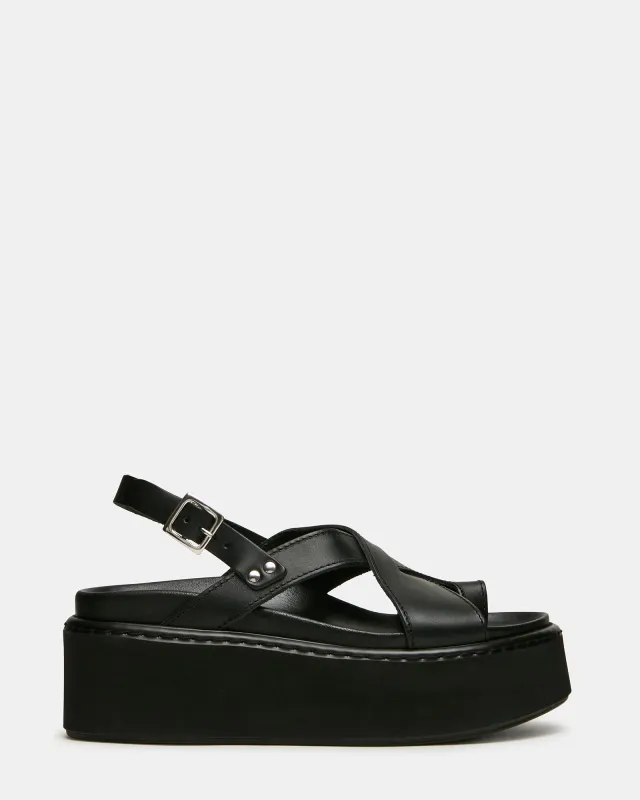 RORY BLACK LEATHER made by Steve Madden