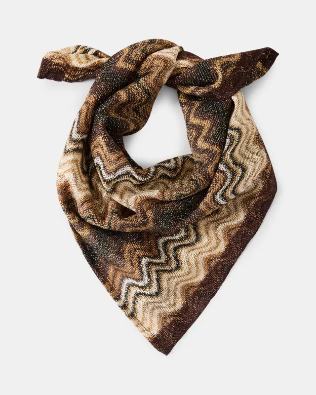 WAVY SHIMMER SQUARE SCARF NEUTRAL made by Steve Madden