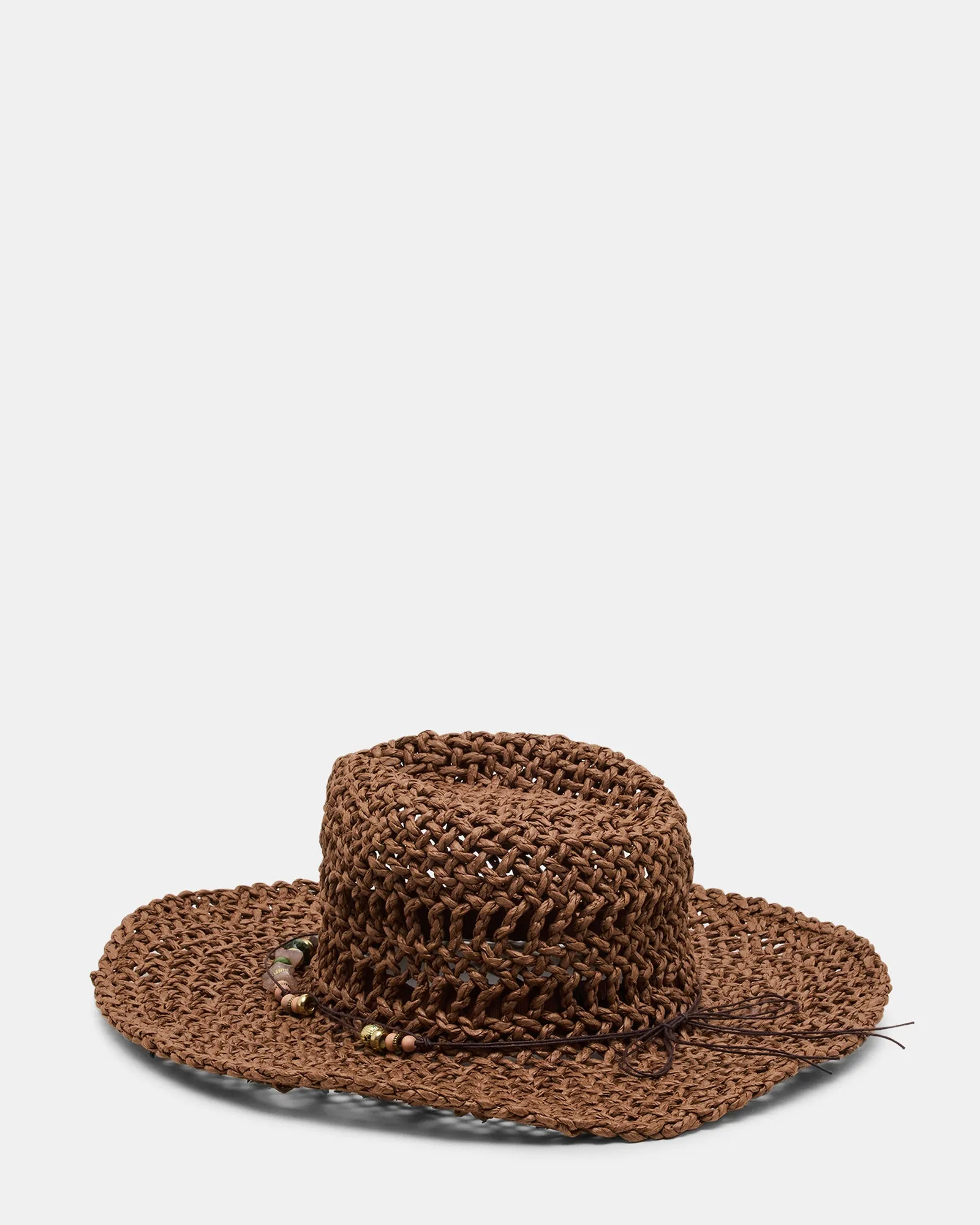 LEI BEADED TRIM WESTERN HAT CHOCOLATE sold by Steve Madden product image thumbnail 3