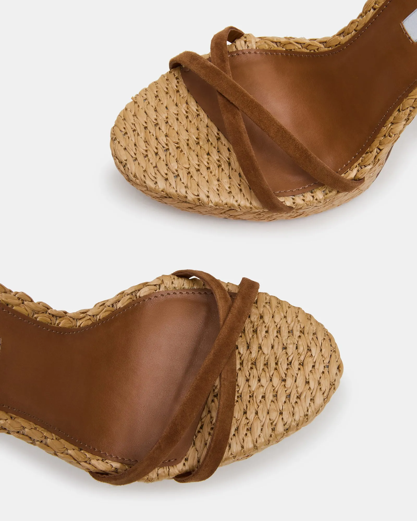 JUNI CHESTNUT SUEDE RAFFIA sold by Steve Madden product image thumbnail 3