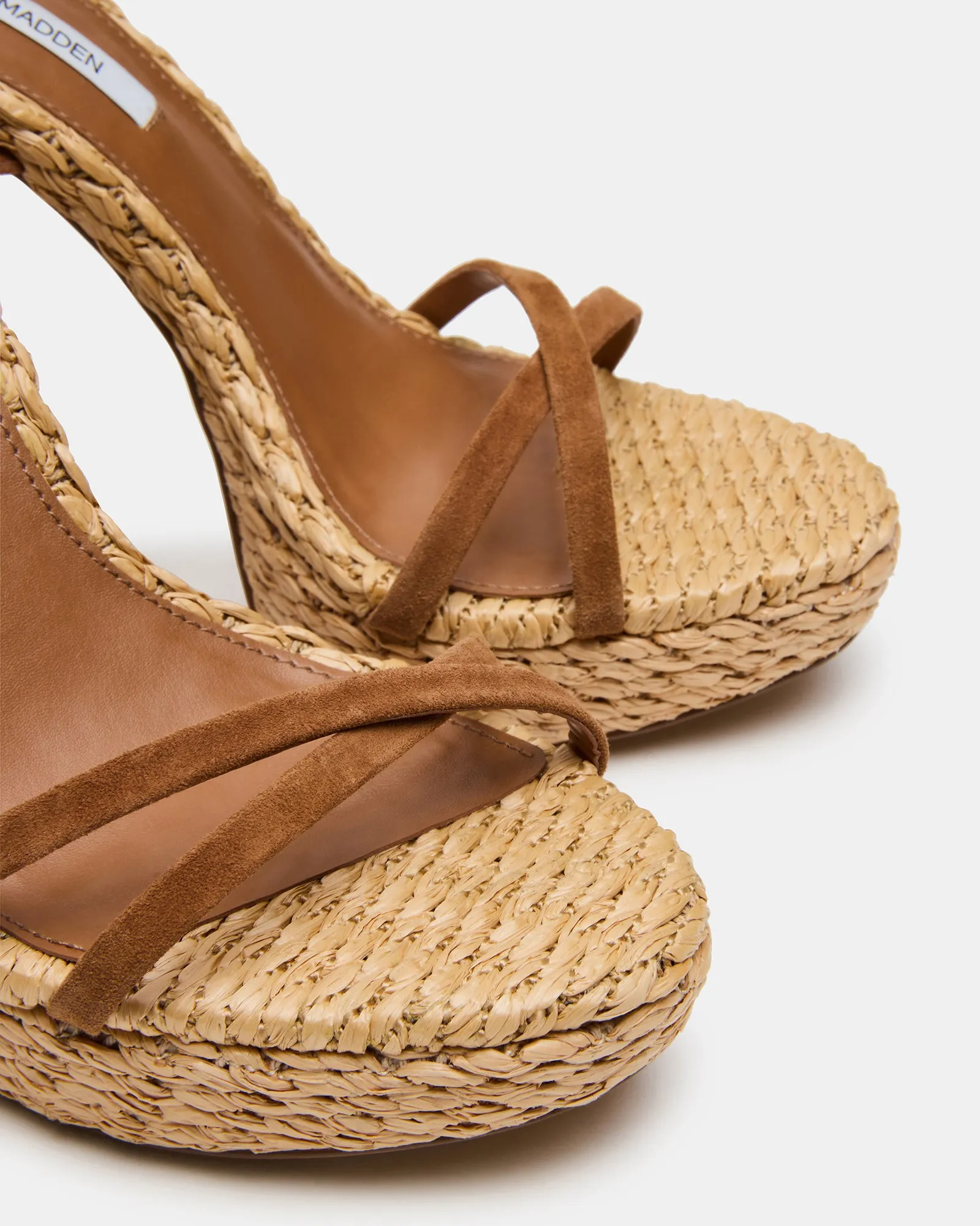 JUNI CHESTNUT SUEDE RAFFIA sold by Steve Madden product image thumbnail 4