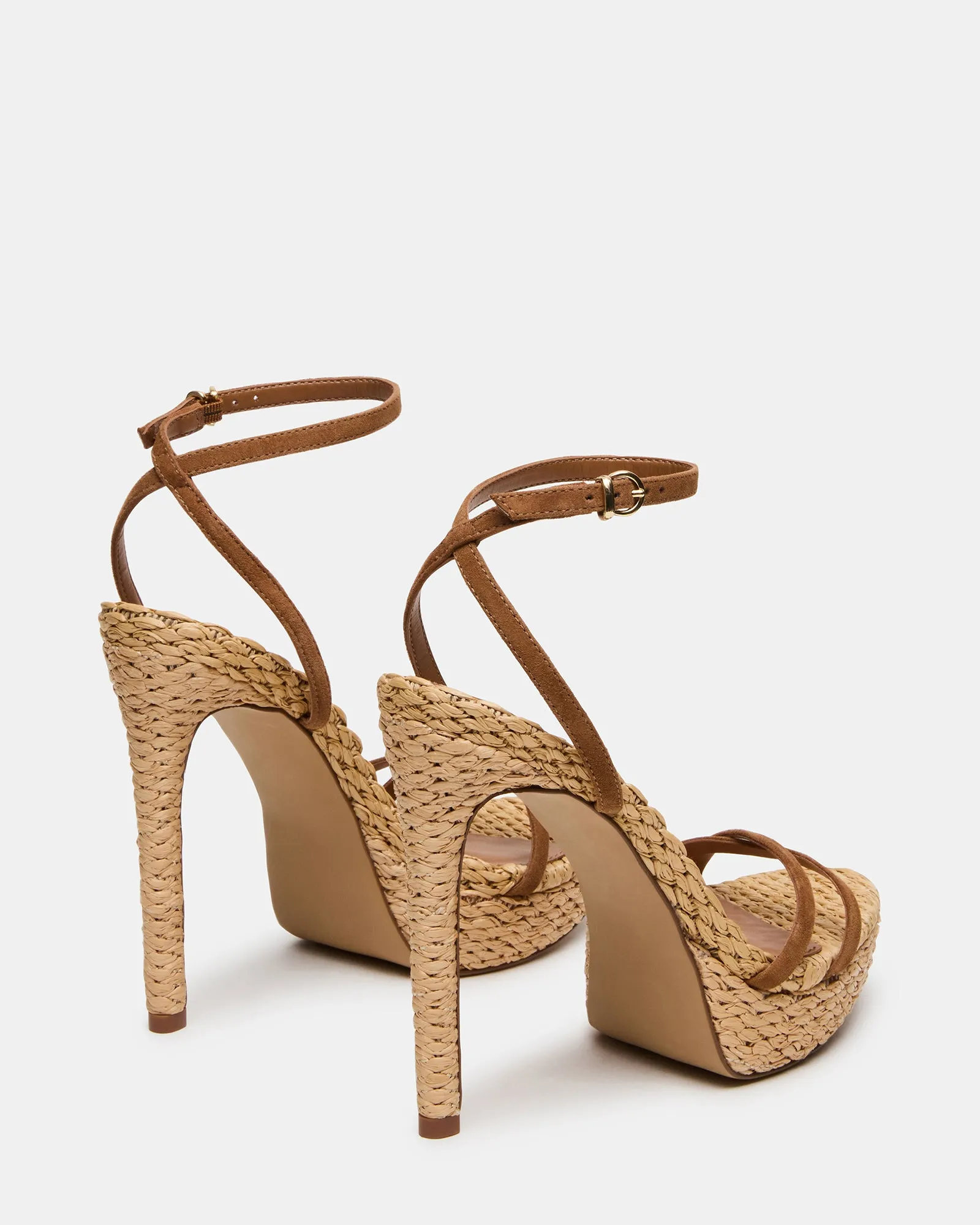 JUNI CHESTNUT SUEDE RAFFIA sold by Steve Madden product image thumbnail 5