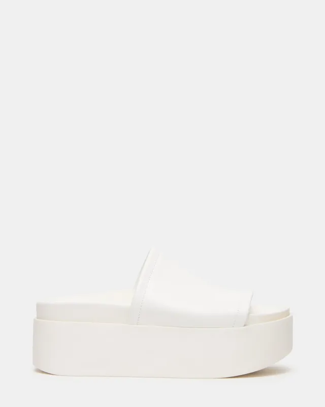 ARWEN WHITE LEATHER sold by Steve Madden