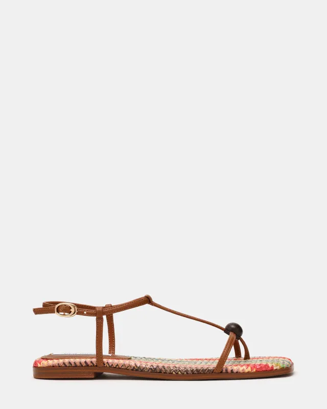 RITZY WOOD BROWN MULTI made by Steve Madden