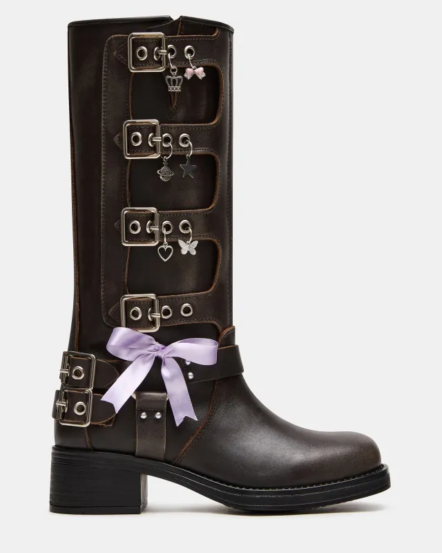 ROCKY CHARMS BROWN DISTRESSED made by Steve Madden