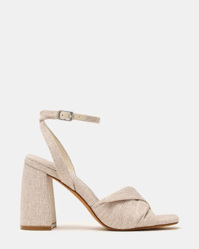 MANDY NATURAL LINEN made by Steve Madden
