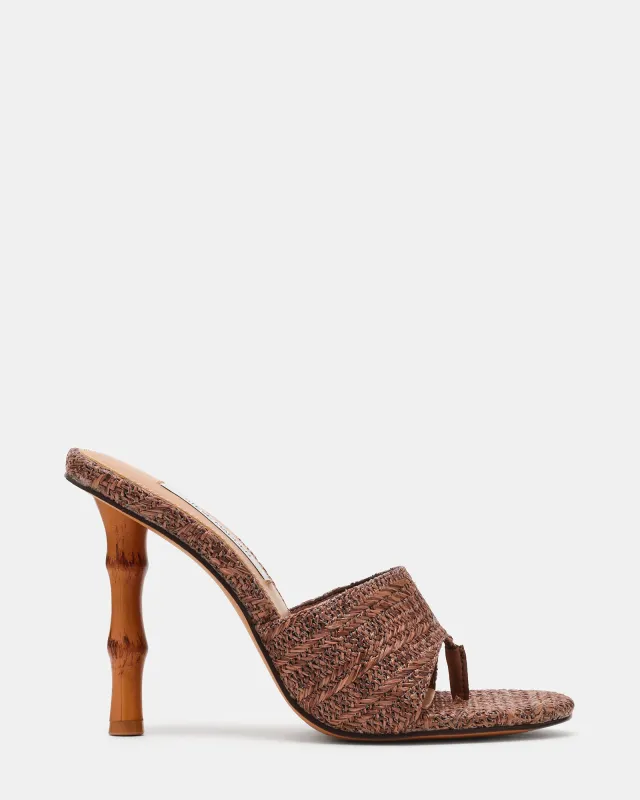 BRIATA BROWN RAFFIA made by Steve Madden
