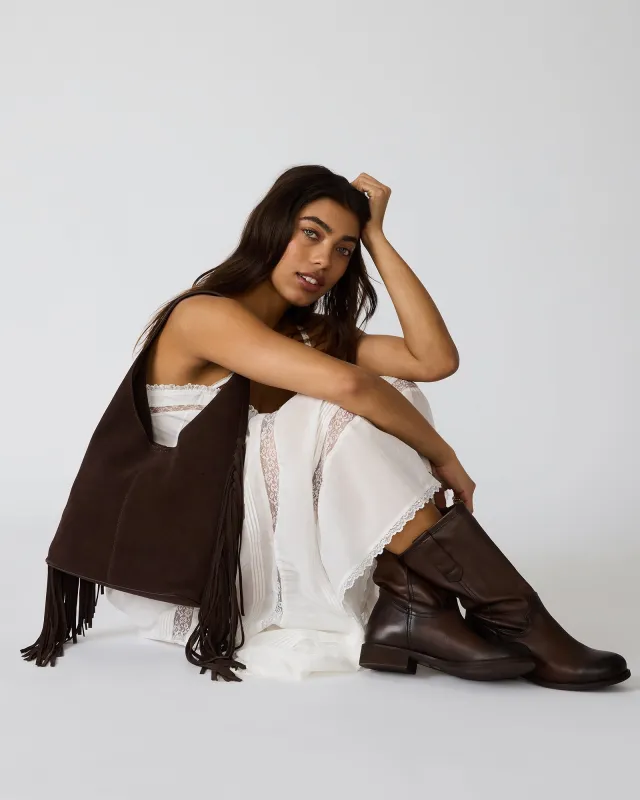 RUBEN BOOT & AUTUMN FRINGE BAG BUNDLE made by Steve Madden