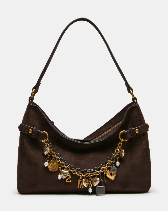 LIANNA BAG DARK CHOCOLATE made by Steve Madden