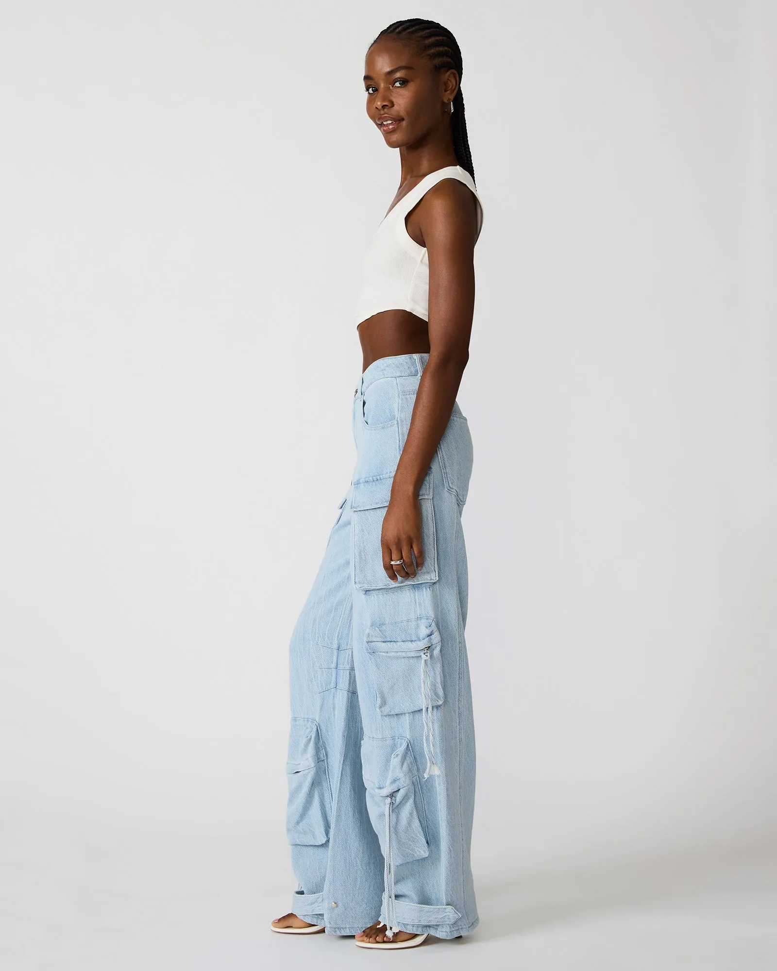 DUO PANT FADED BLUE DENIM sold by Steve Madden product image thumbnail 3