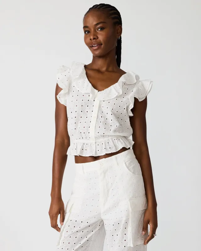 MAYRA TOP WHITE made by Steve Madden