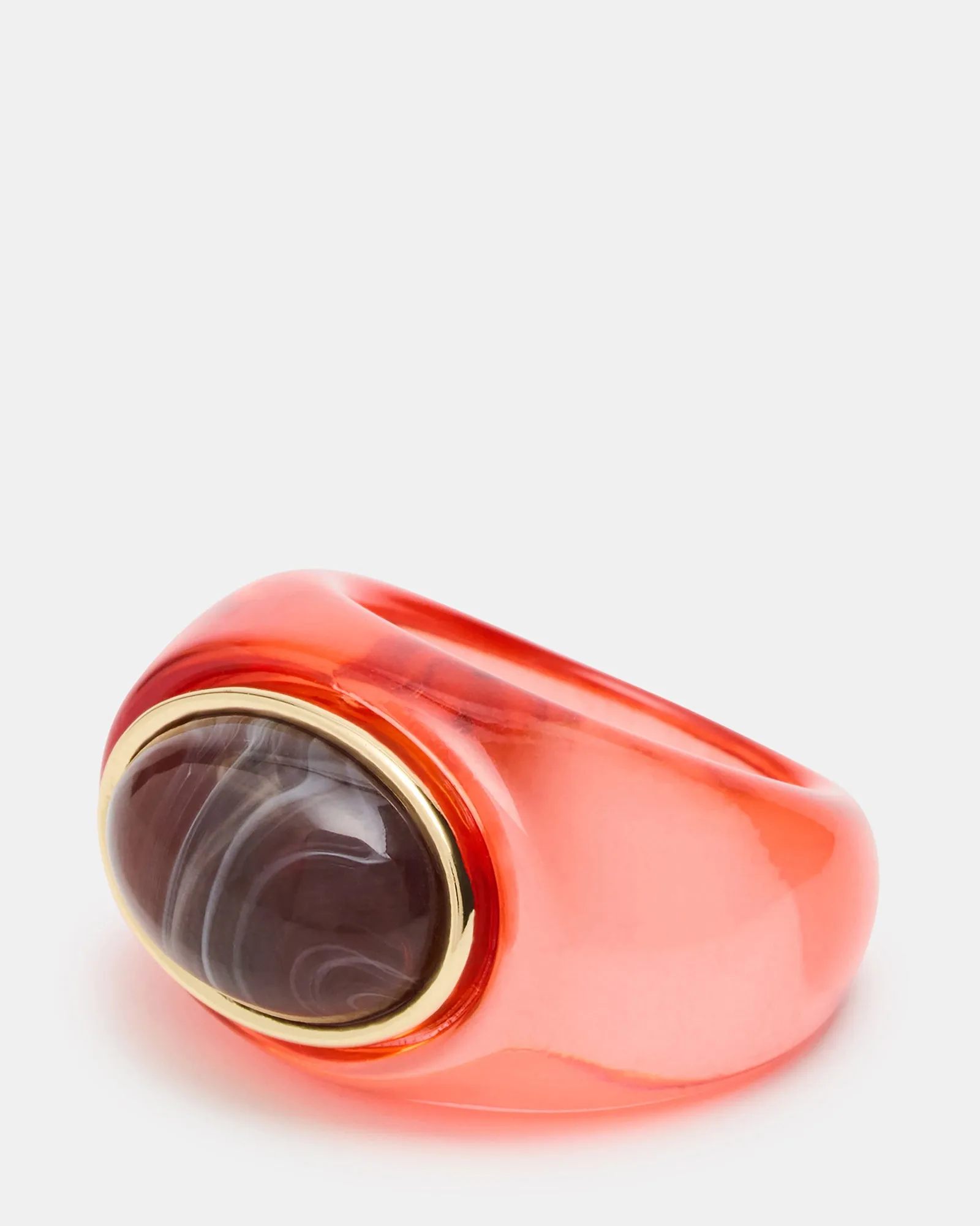 OVAL-CUT JELLY RING RED sold by Steve Madden