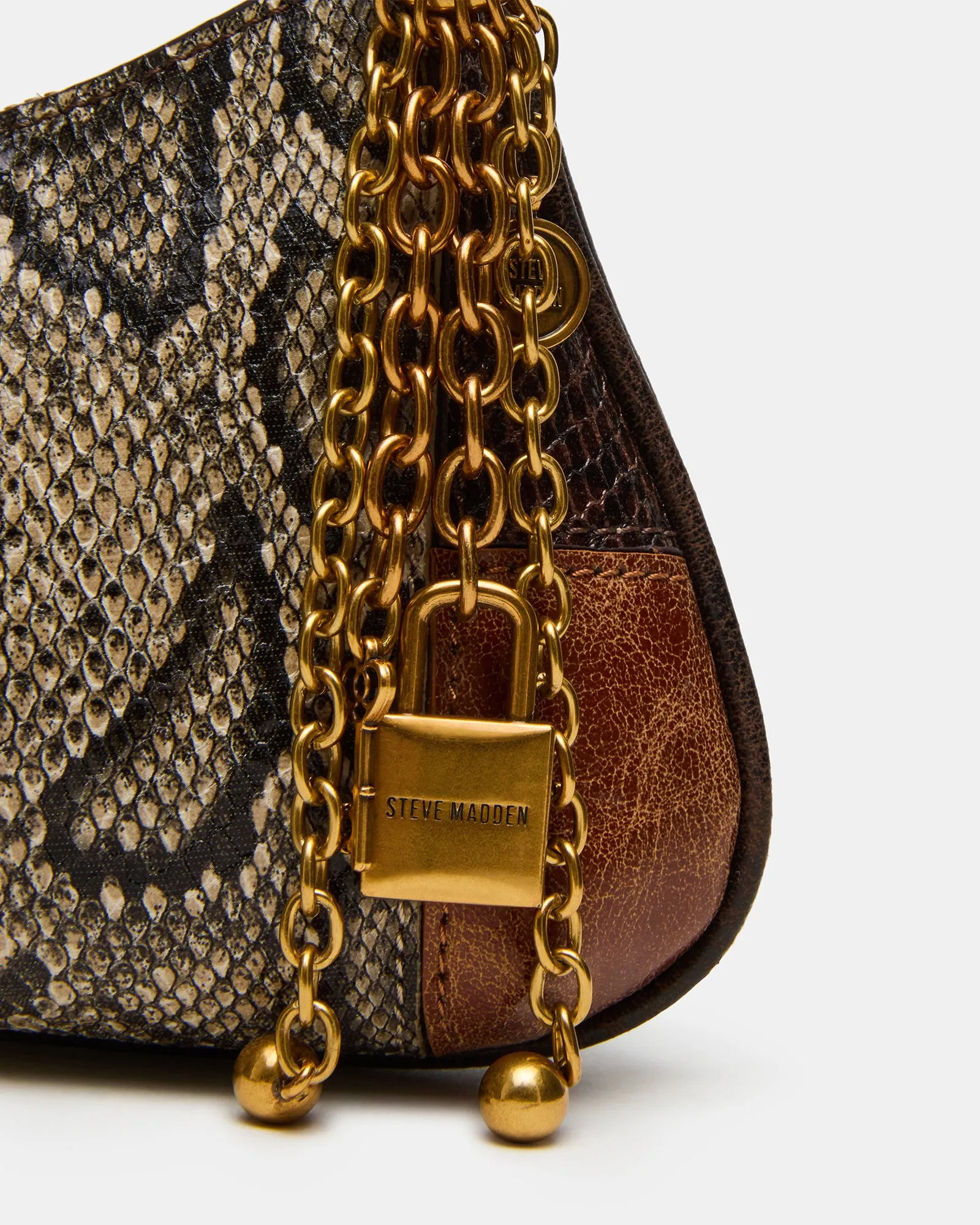 IRINA PATCHWORK BAG BROWN MULTI sold by Steve Madden product image thumbnail 3