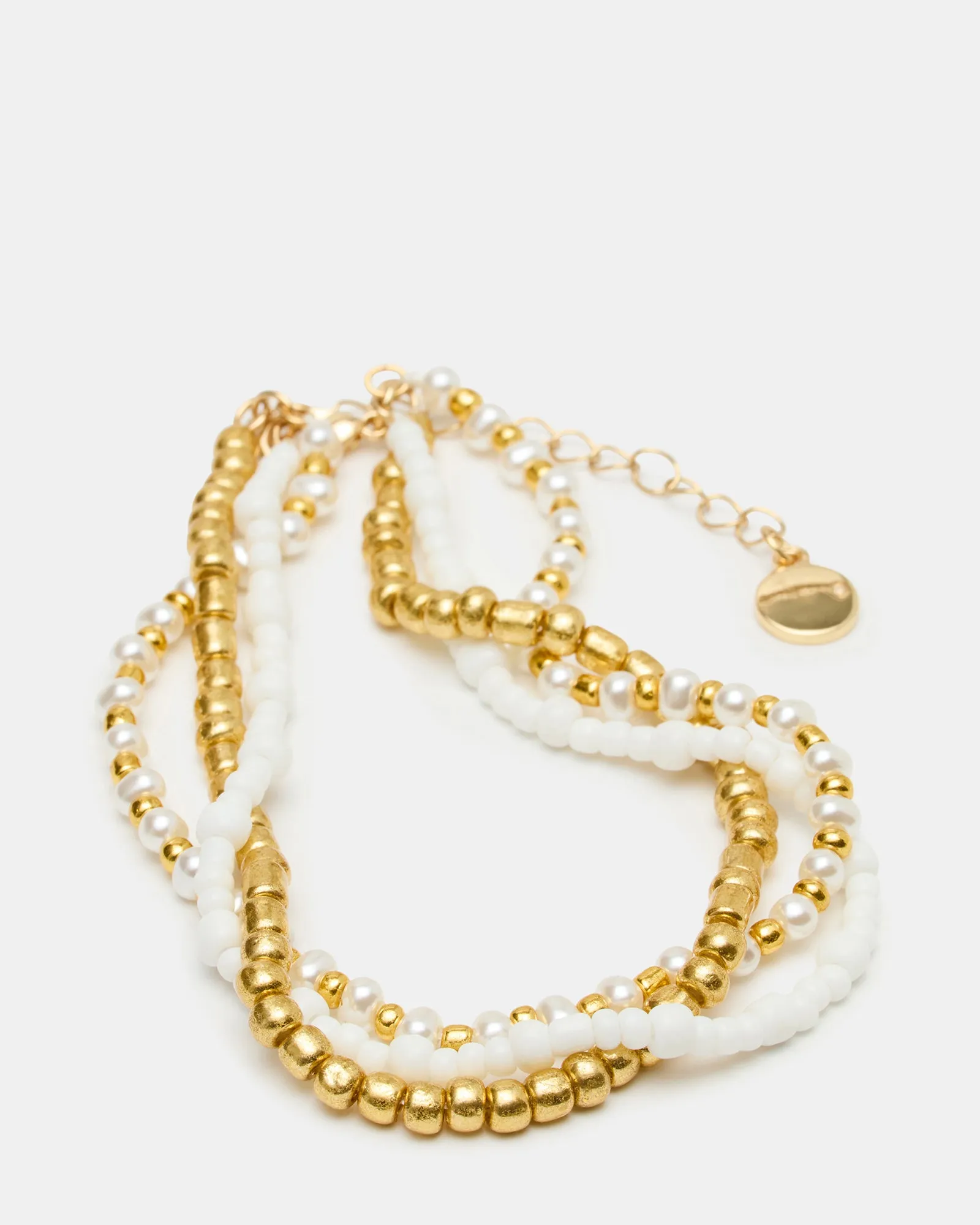 MIXED BEAD ANKLET SET PEARL sold by Steve Madden product image thumbnail 2