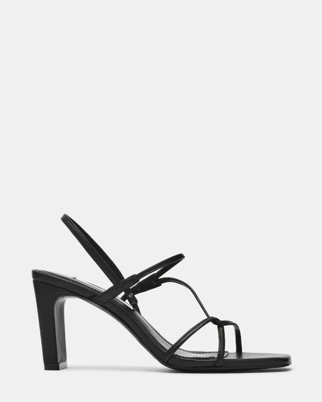 VINETIA BLACK LEATHER made by Steve Madden