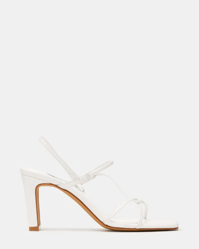 VINETIA WHITE LEATHER made by Steve Madden