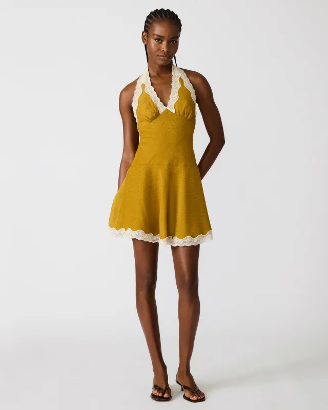 LIZA DRESS THYME GREEN made by Steve Madden