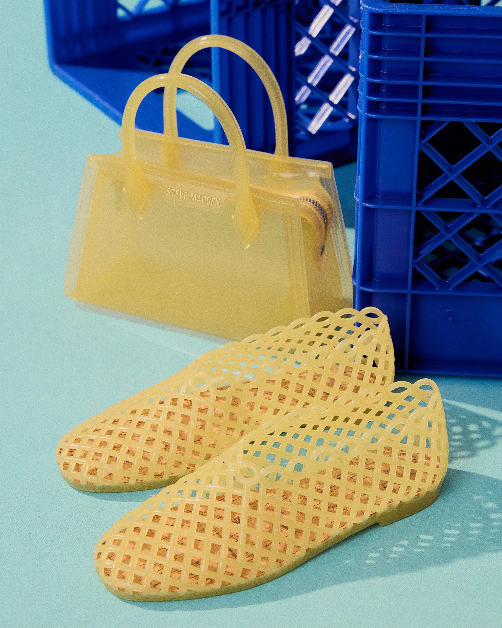 GROVE FLAT & PEACH JELLY BAG BUNDLE sold by Steve Madden