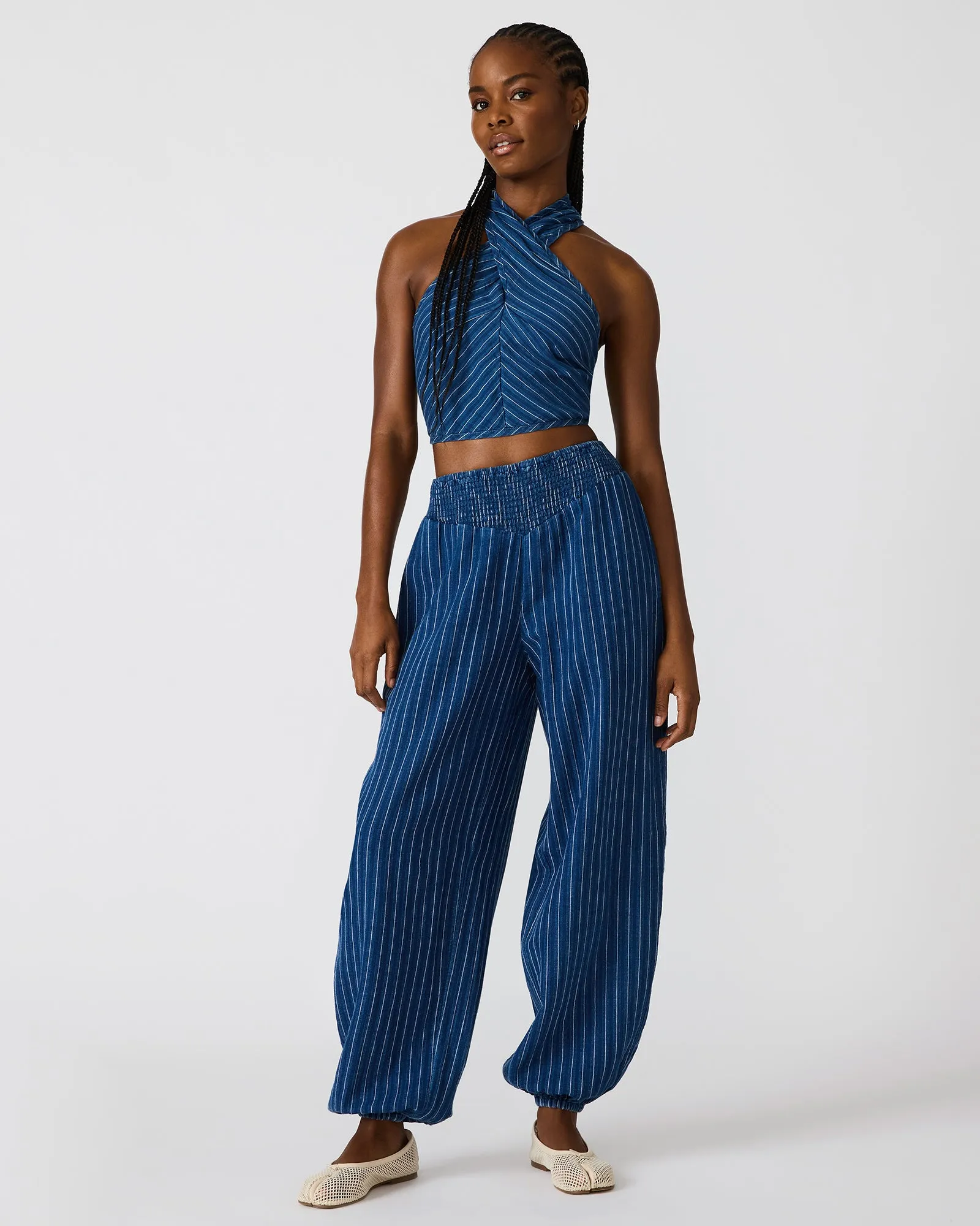 TILLIE PANT MIXED INDIGO sold by Steve Madden