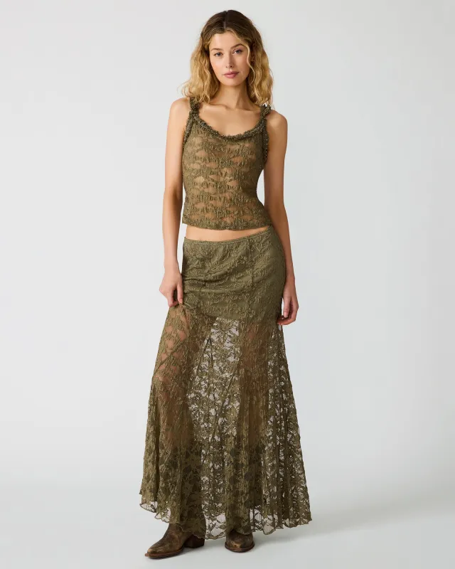 MIRABEL SKIRT MOUNTAIN GREEN made by Steve Madden