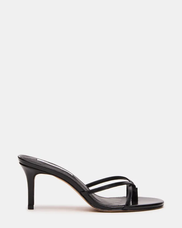 CLARI BLACK LEATHER made by Steve Madden