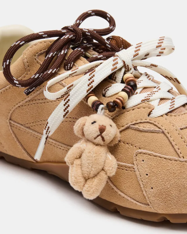 AZIEL SNEAKER & TEDDY SHOE CHARM TAN MULTI BUNDLE made by Steve Madden