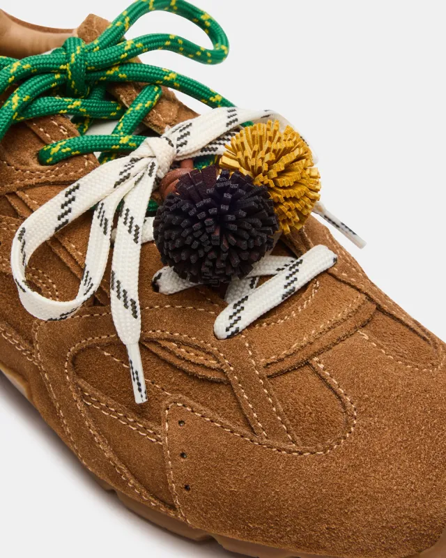 AZIEL SNEAKER & POM SHOE CHARM BROWN/MULTI BUNDLE made by Steve Madden