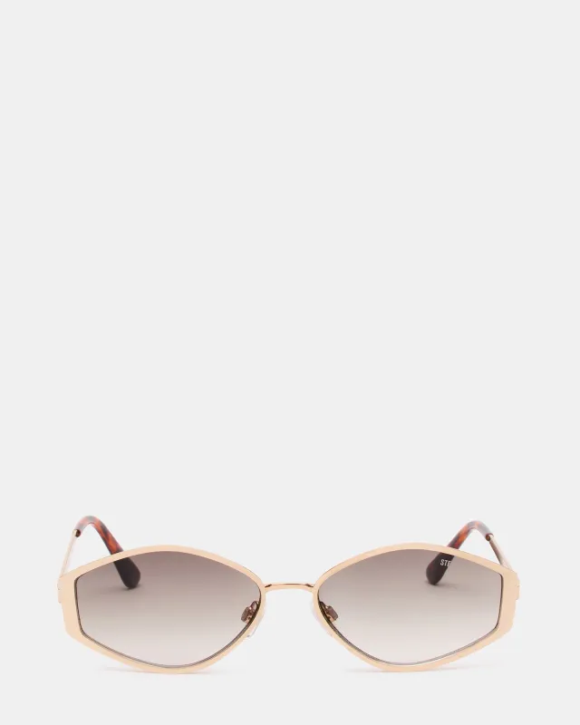 SHONDA SUNGLASSES GOLD made by Steve Madden