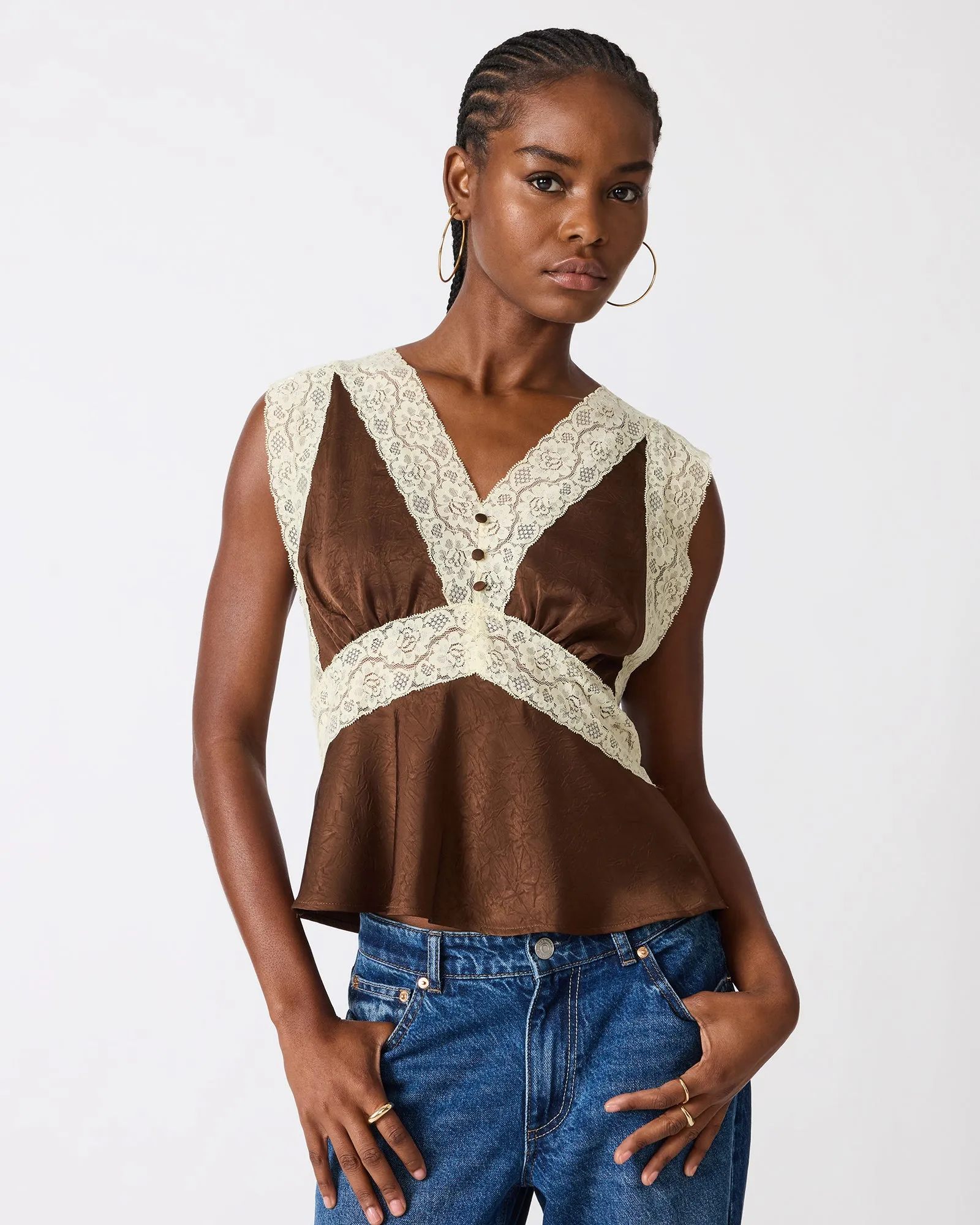ELINOR TOP DARK ESPRESSO sold by Steve Madden