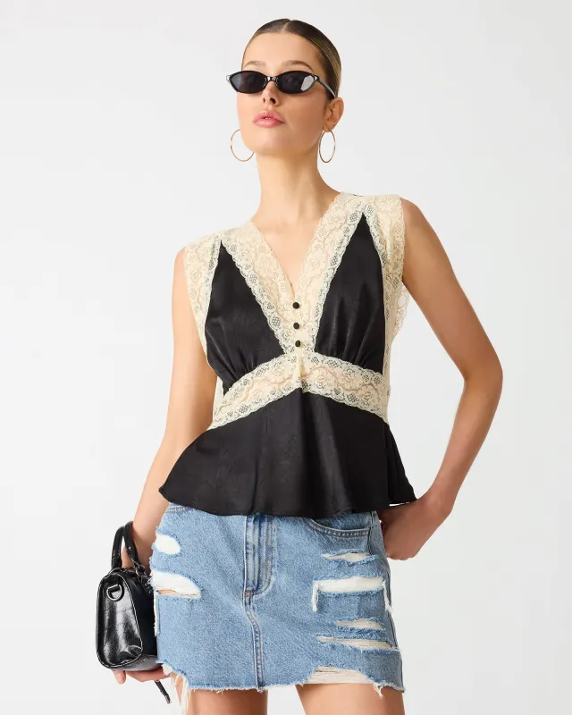 ELINOR TOP BLACK made by Steve Madden