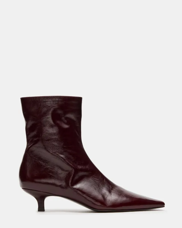 VILE DARK CHERRY LEATHER made by Steve Madden