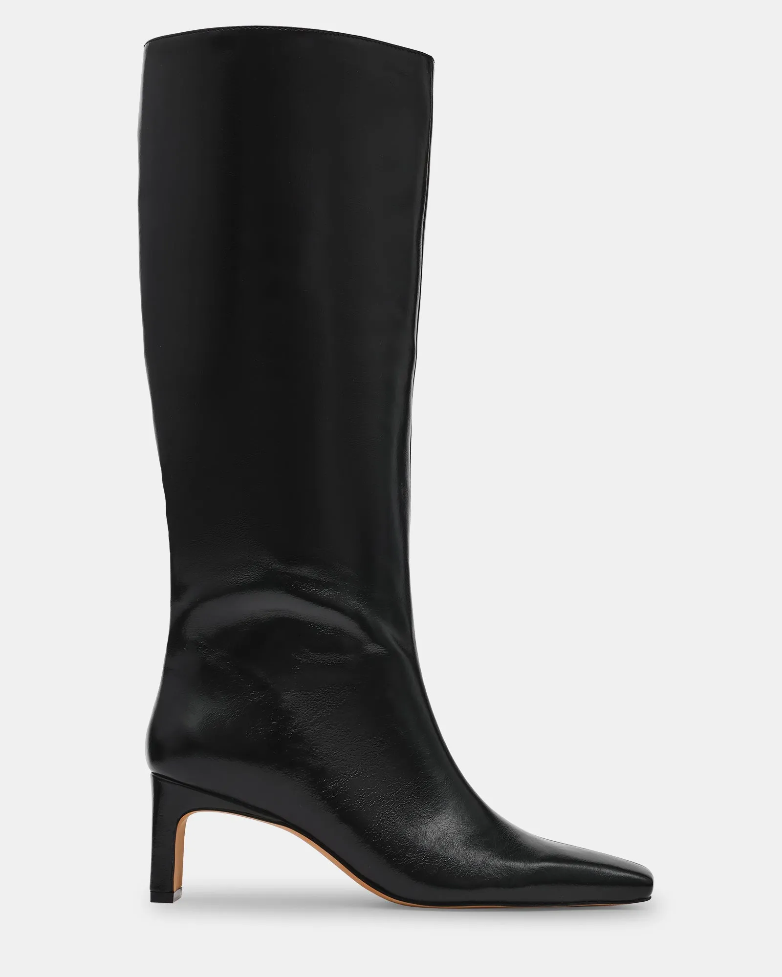 JENDI BLACK LEATHER sold by Steve Madden