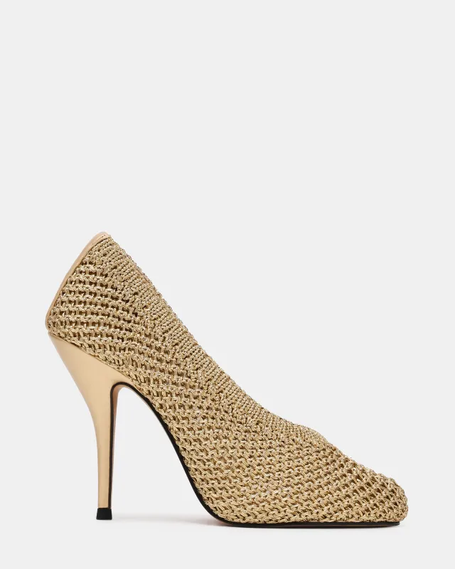 JULIETTE WOVEN CHAMPAGNE made by Steve Madden
