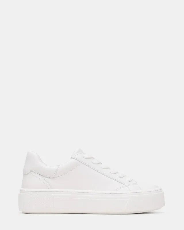 HOLLI WHITE LEATHER made by Steve Madden