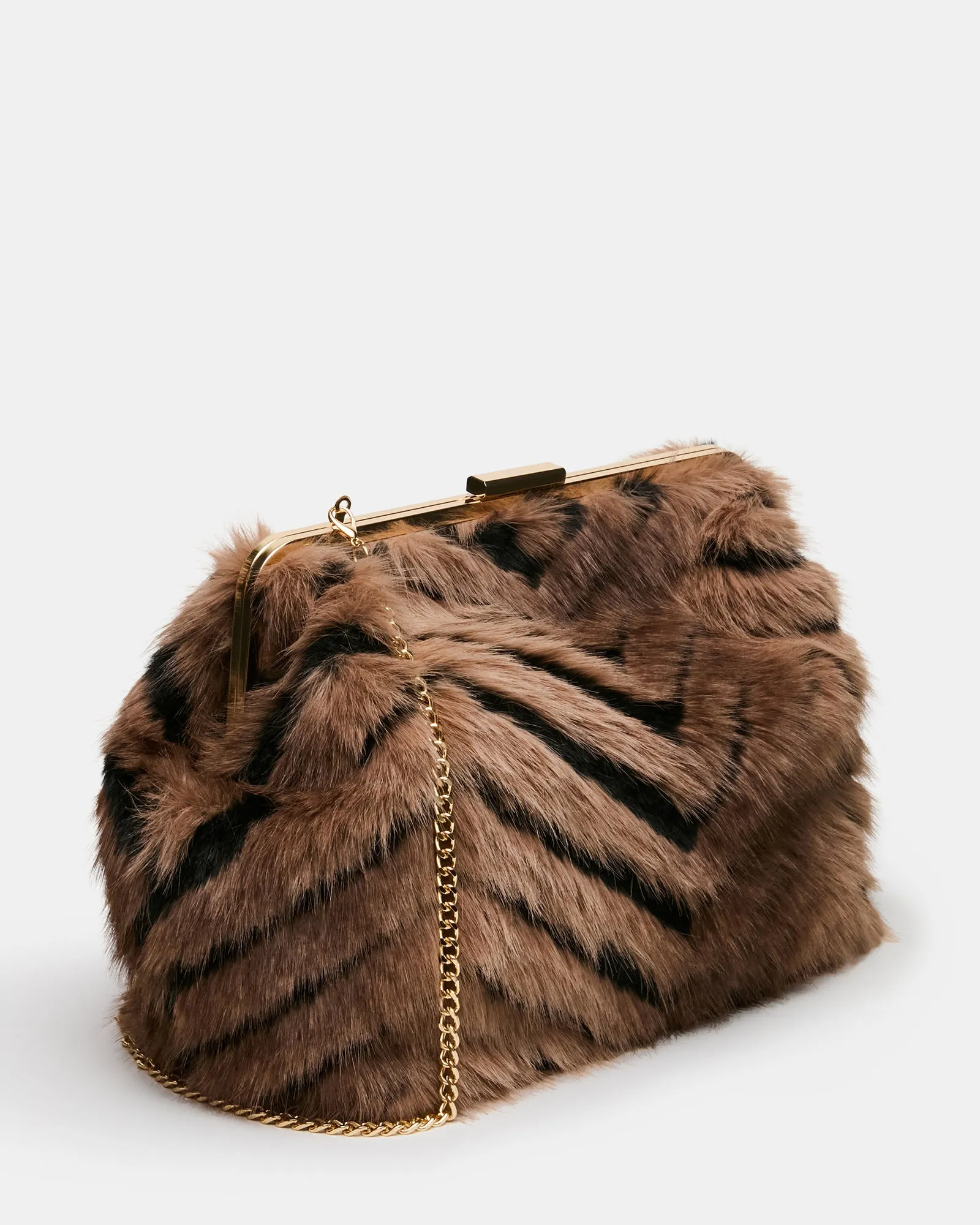 SEFINA FAUX FUR BAG BLACK/TAN sold by Steve Madden product image thumbnail 3
