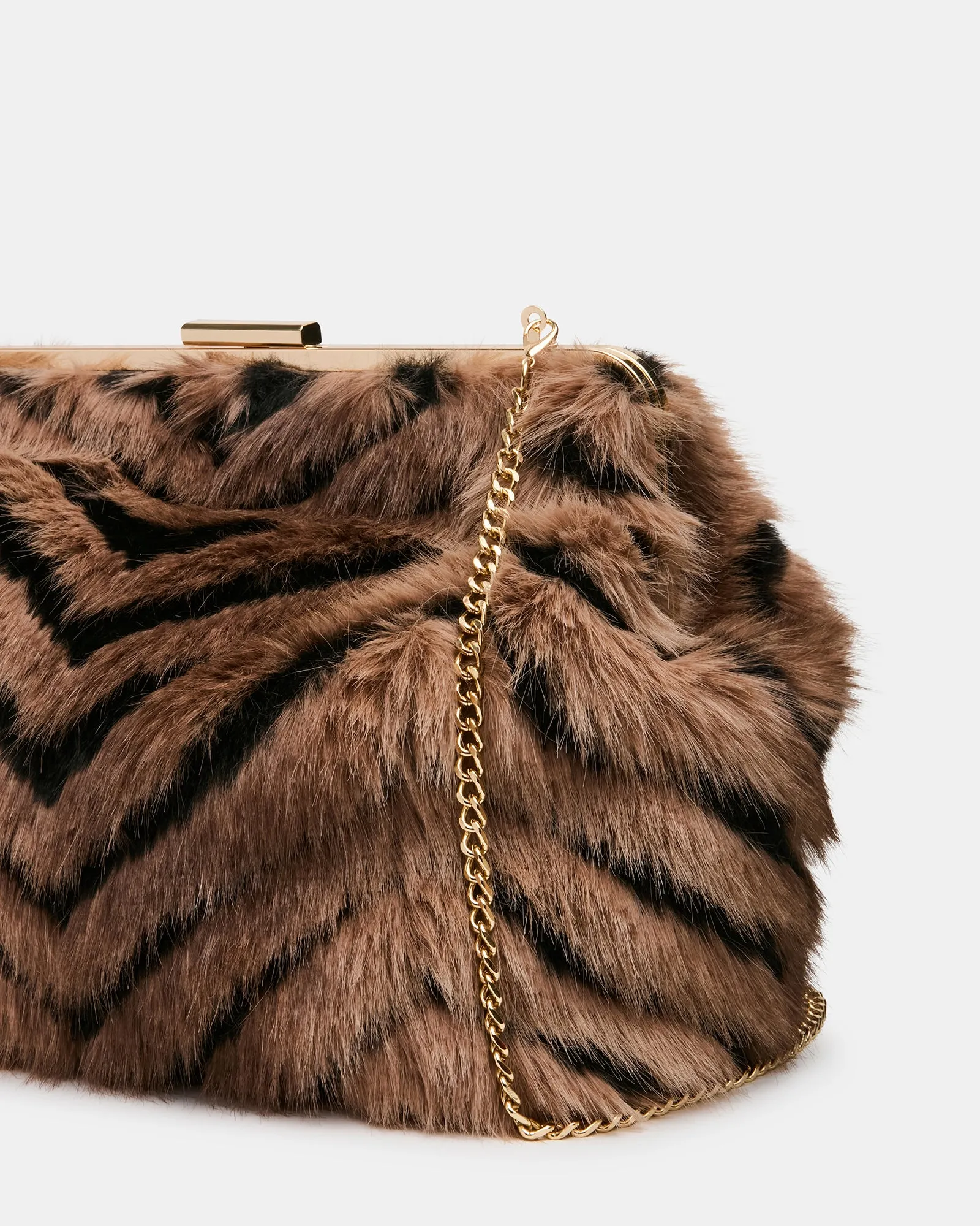 SEFINA FAUX FUR BAG BLACK/TAN sold by Steve Madden product image thumbnail 2