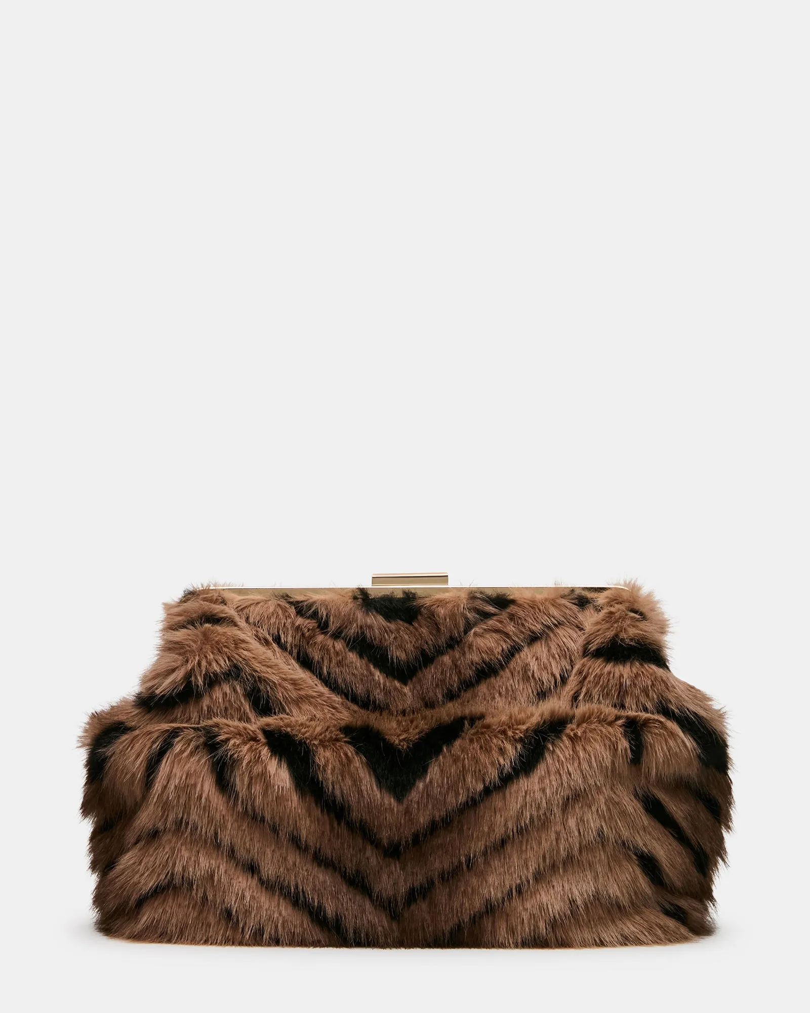 SEFINA FAUX FUR BAG BLACK/TAN sold by Steve Madden product image thumbnail 5