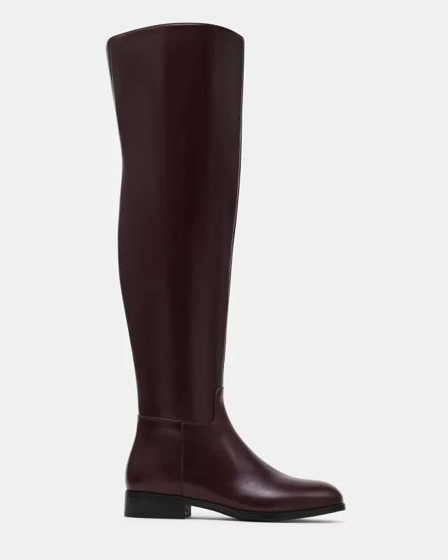 CANTER DARK CHERRY LEATHER made by Steve Madden