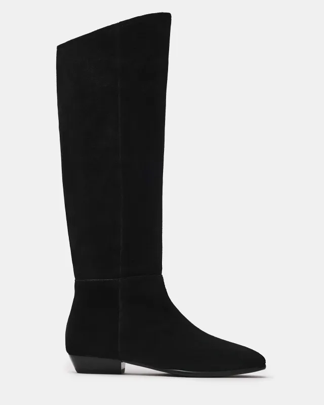 AMIAS BLACK SUEDE made by Steve Madden