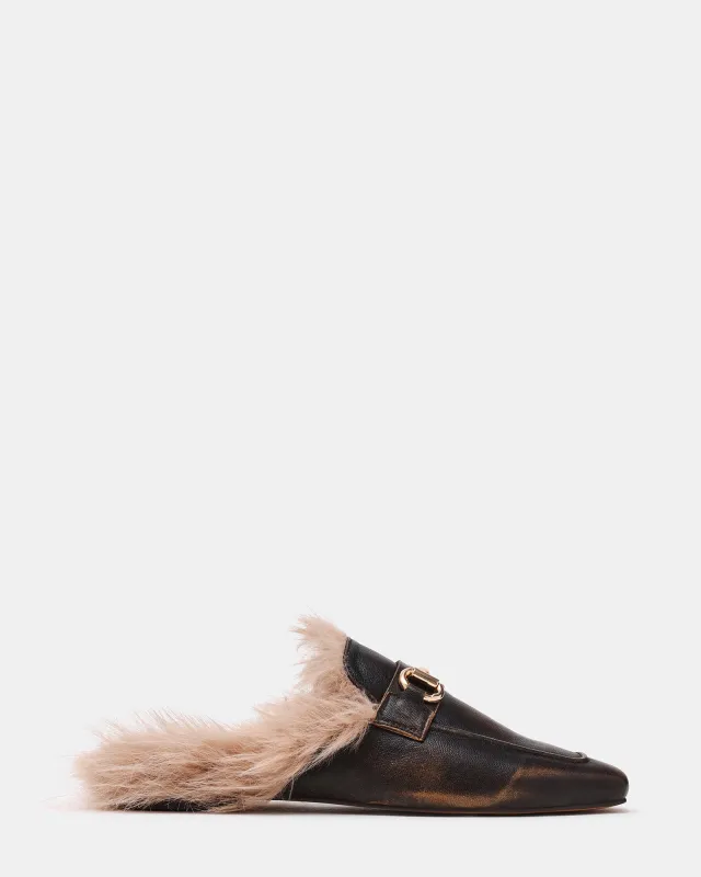 ROMEO FAUX FUR BROWN made by Steve Madden
