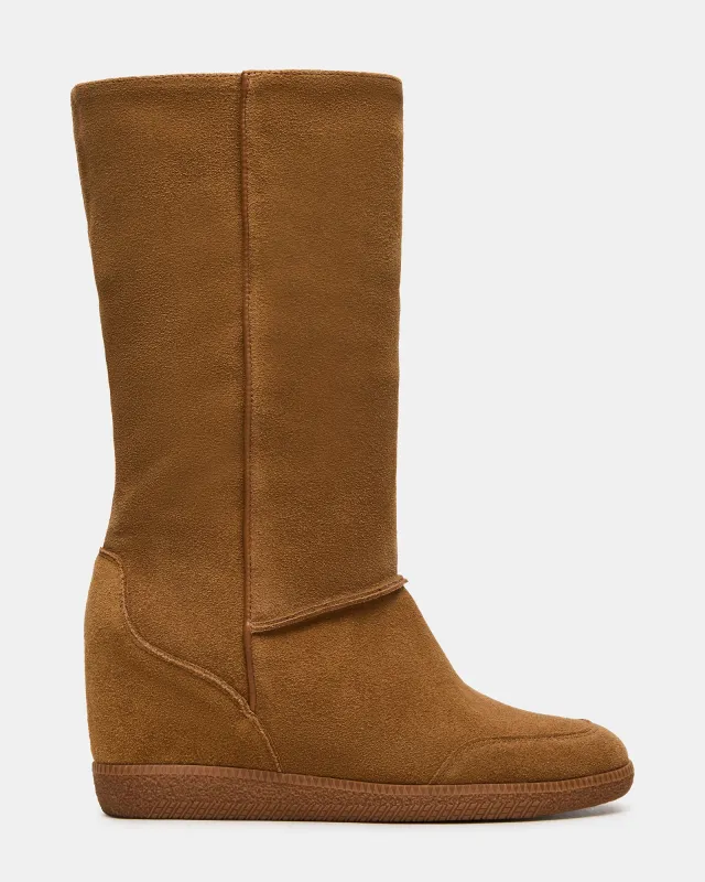 WOODSIDE CHESTNUT SUEDE made by Steve Madden