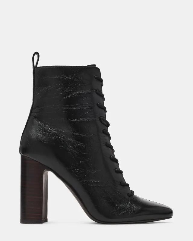 TRIXX BLACK LEATHER made by Steve Madden