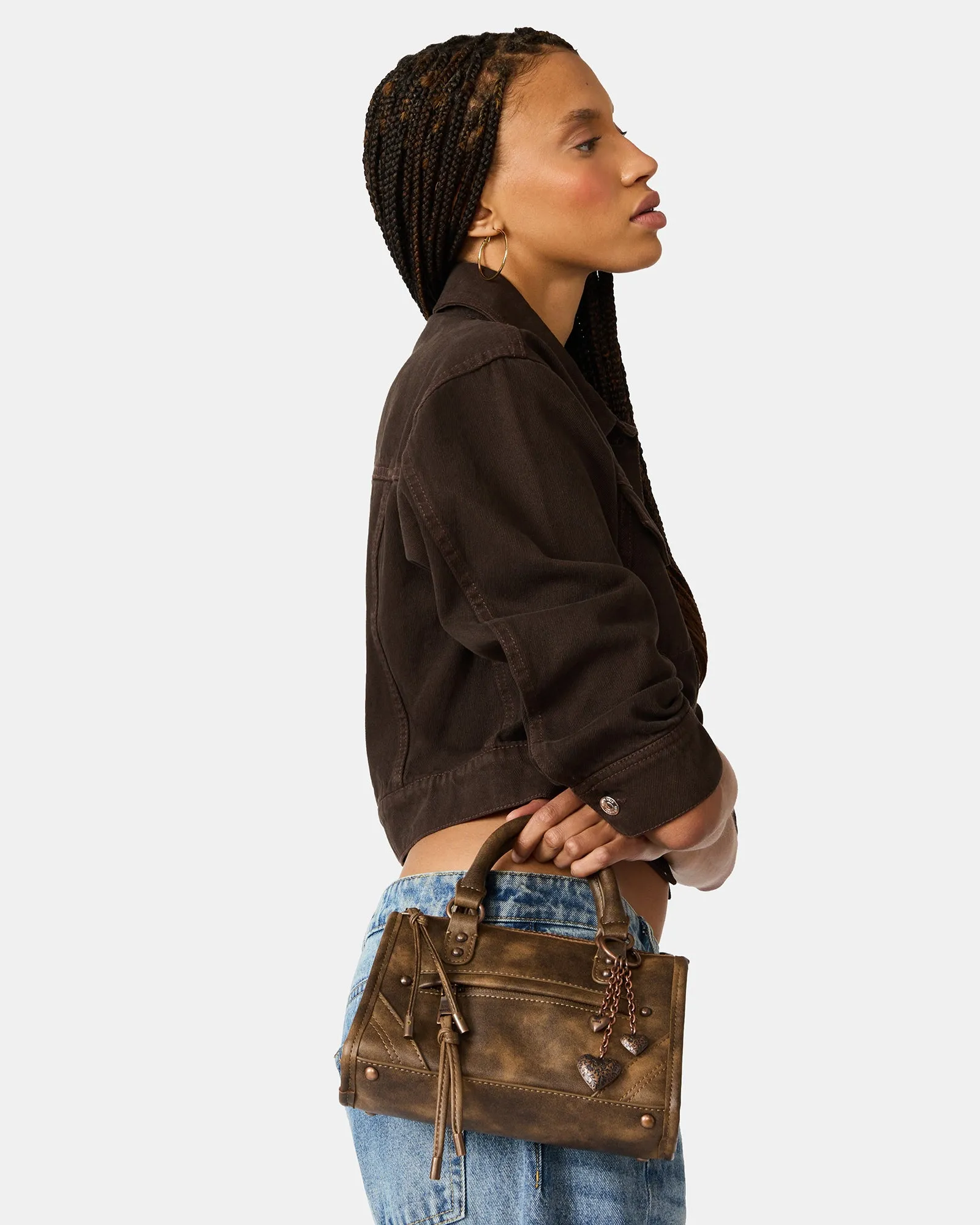 ELIDE BAG DISTRESSED BROWN sold by Steve Madden product image thumbnail 2