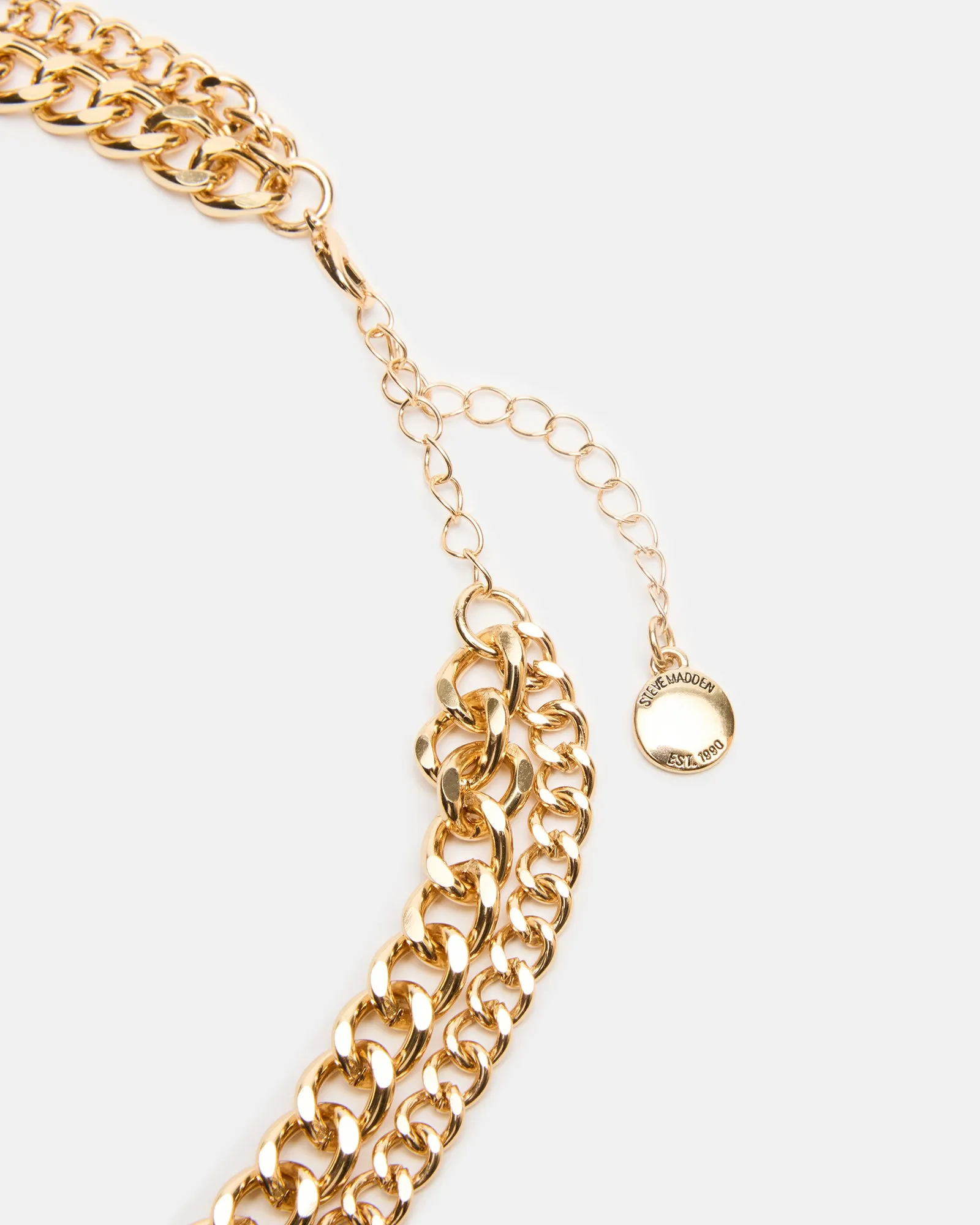 MULTI-ROW LINK CHAIN NECKLACE GOLD sold by Steve Madden product image thumbnail 2