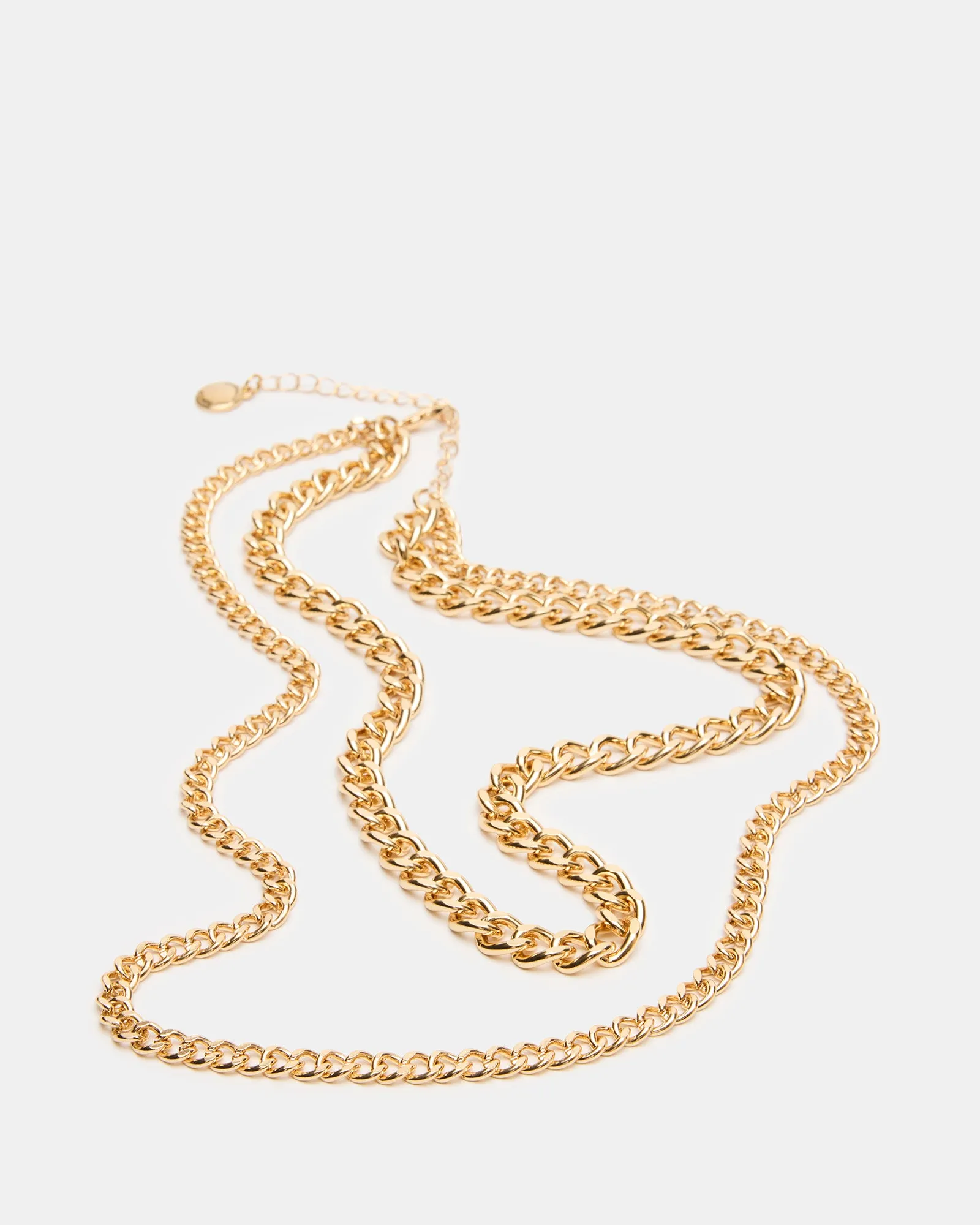 MULTI-ROW LINK CHAIN NECKLACE GOLD sold by Steve Madden product image thumbnail 3