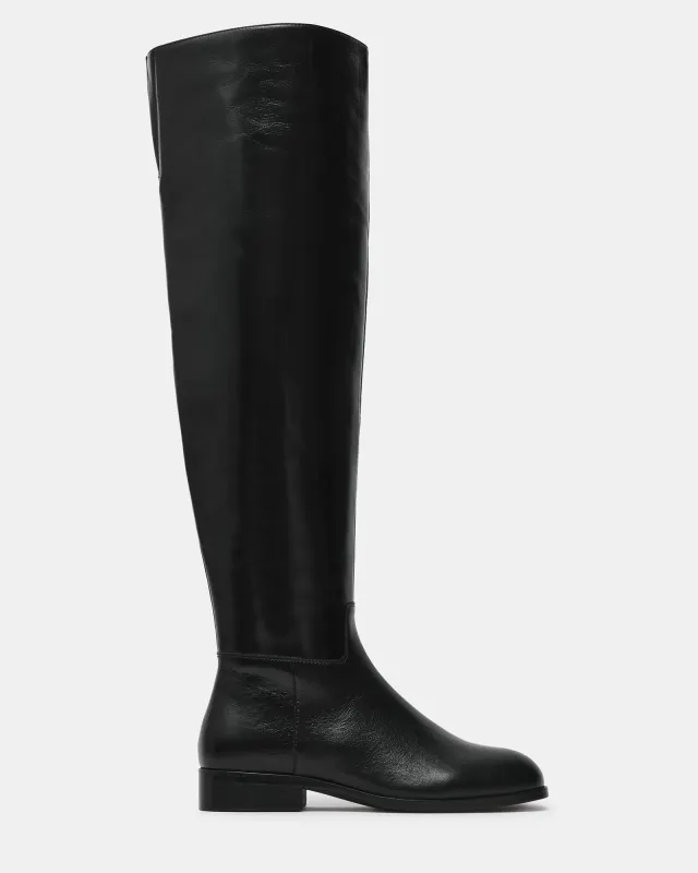 CANTER BLACK LEATHER made by Steve Madden