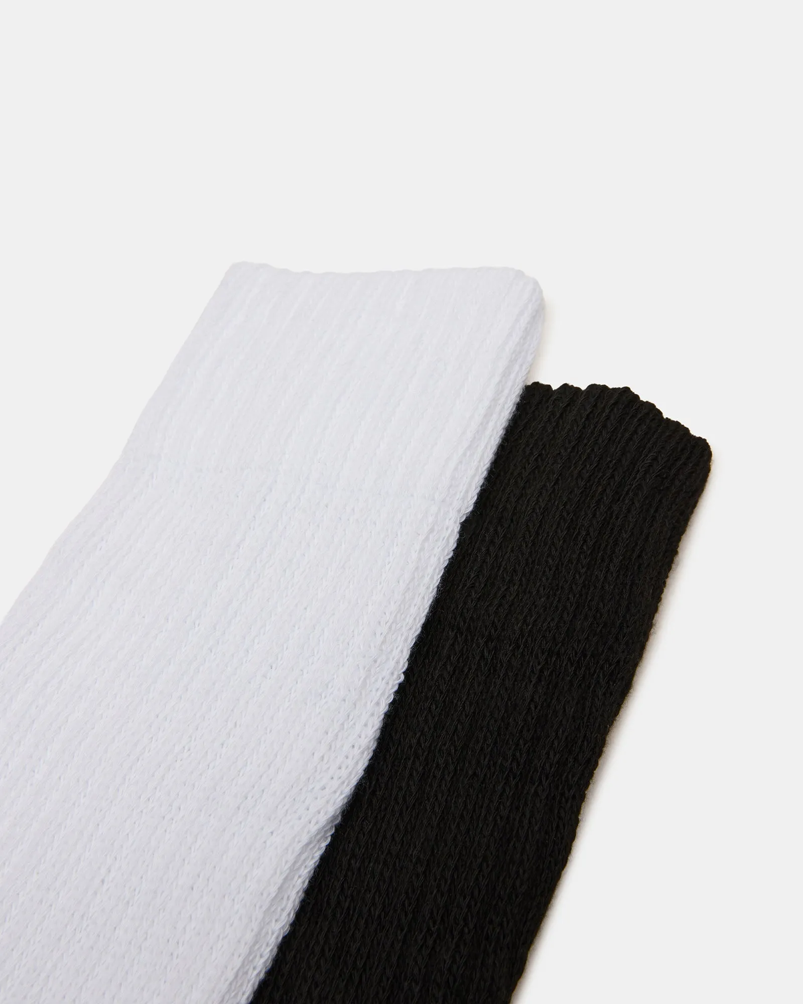 2 PACK RIBBED SLOUCH SOCKS BLACK/WHITE sold by Steve Madden product image thumbnail 2