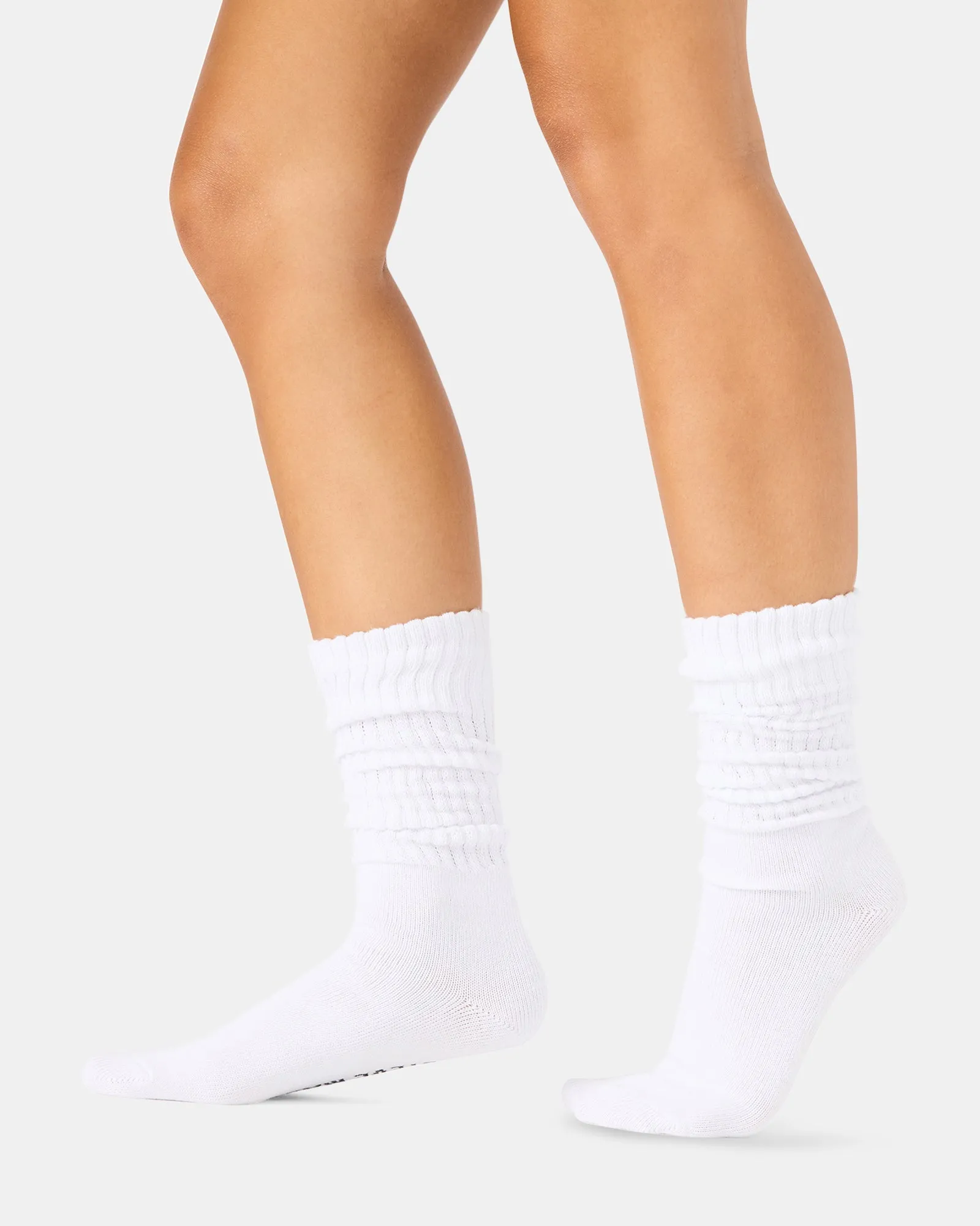 2 PACK RIBBED SLOUCH SOCKS WHITE sold by Steve Madden product image thumbnail 3